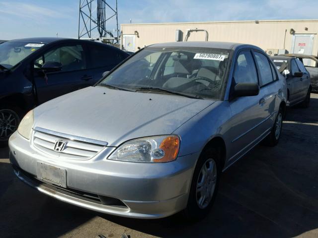 2HGES16581H603401 - 2001 HONDA CIVIC LX SILVER photo 2