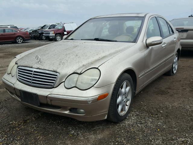 WDBRF81JX3F431957 - 2003 MERCEDES-BENZ C 240 4MAT BEIGE photo 2