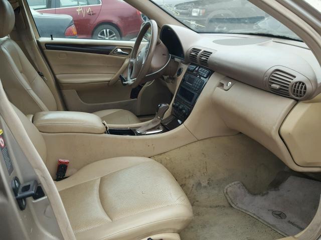 WDBRF81JX3F431957 - 2003 MERCEDES-BENZ C 240 4MAT BEIGE photo 5