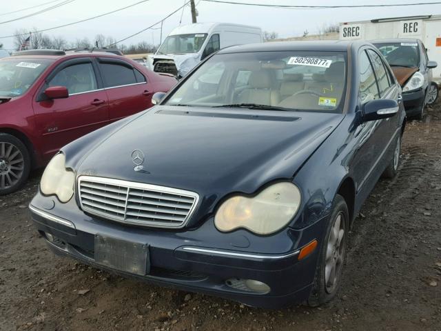 WDBRF81J33F369267 - 2003 MERCEDES-BENZ C 240 4MAT BLUE photo 2