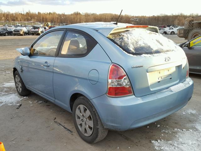 KMHCM36CX8U092870 - 2008 HYUNDAI ACCENT GS BLUE photo 3