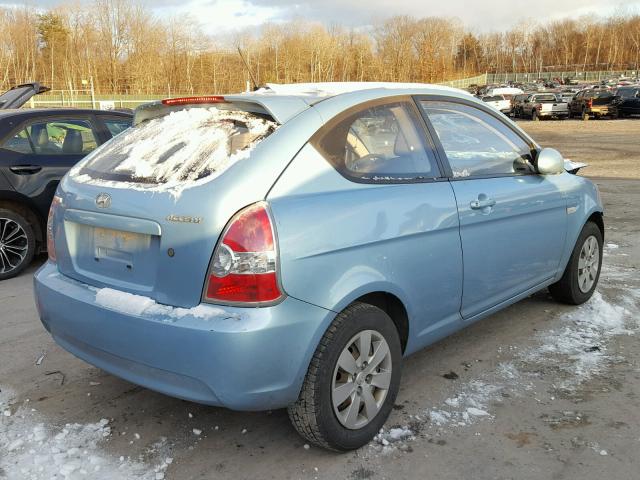 KMHCM36CX8U092870 - 2008 HYUNDAI ACCENT GS BLUE photo 4