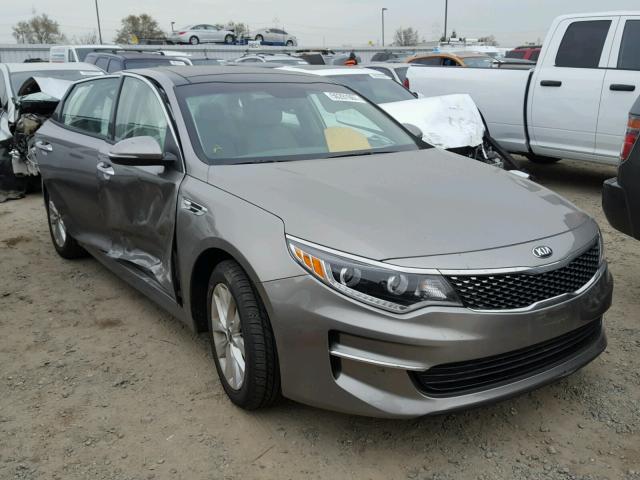 5XXGU4L36GG073737 - 2016 KIA OPTIMA EX SILVER photo 1