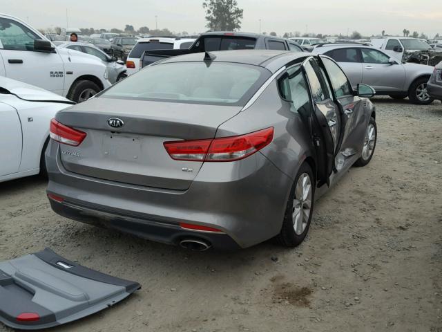 5XXGU4L36GG073737 - 2016 KIA OPTIMA EX SILVER photo 4