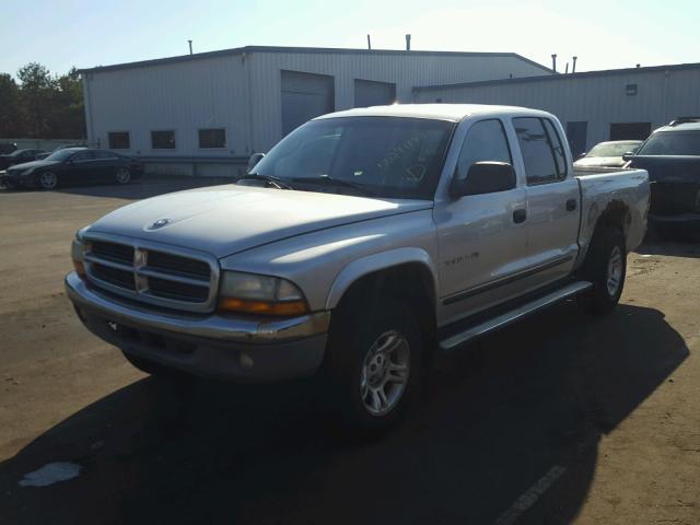 1B7HG48N72S579288 - 2002 DODGE DAKOTA QUA SILVER photo 2