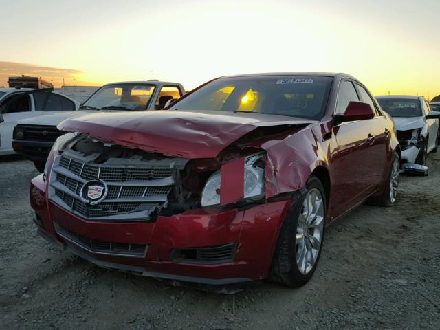 1G6DF577180196884 - 2008 CADILLAC CTS RED photo 2