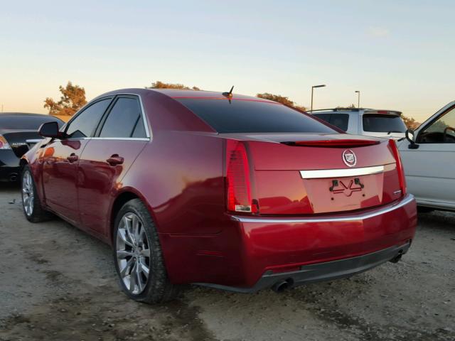 1G6DF577180196884 - 2008 CADILLAC CTS RED photo 3