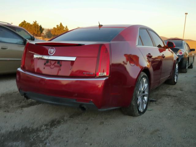 1G6DF577180196884 - 2008 CADILLAC CTS RED photo 4