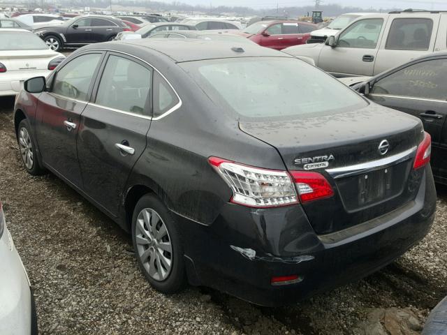 3N1AB7AP7FY260447 - 2015 NISSAN SENTRA S BLACK photo 3