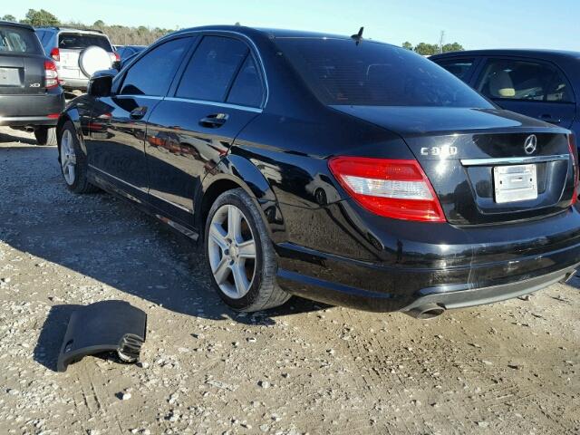 WDDGF5EB8AF427063 - 2010 MERCEDES-BENZ C 300 BLACK photo 3