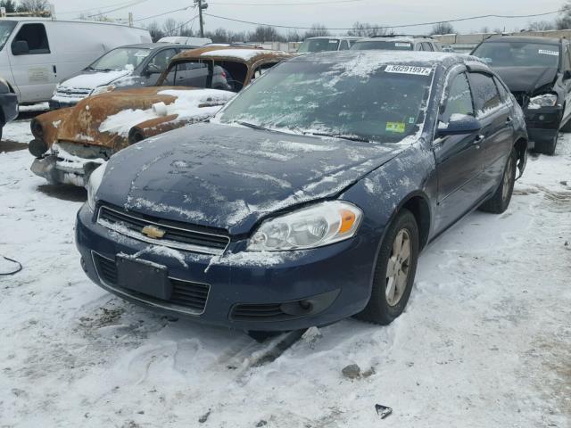 2G1WT58N589111670 - 2008 CHEVROLET IMPALA LT BLUE photo 2