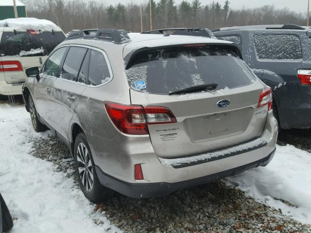 4S4BSALC9F3276548 - 2015 SUBARU OUTBACK 2. BEIGE photo 3