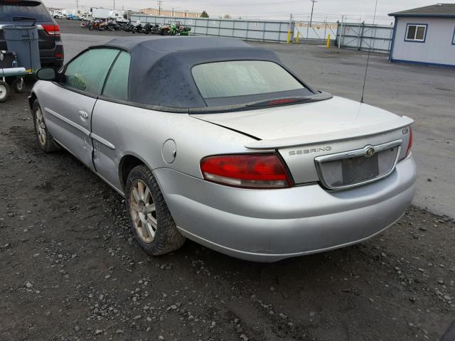 1C3EL75R95N564791 - 2005 CHRYSLER SEBRING GT SILVER photo 3