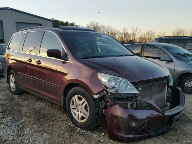 5FNRL38707B123200 - 2007 HONDA ODYSSEY EX BURGUNDY photo 1