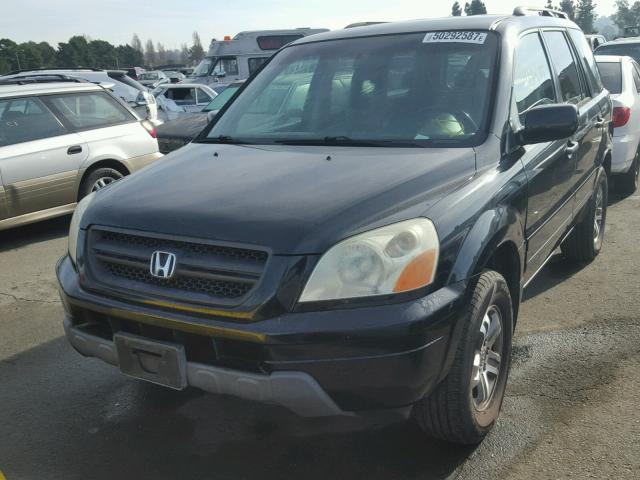 2HKYF18563H513218 - 2003 HONDA PILOT EXL BLACK photo 2