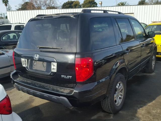 2HKYF18563H513218 - 2003 HONDA PILOT EXL BLACK photo 4