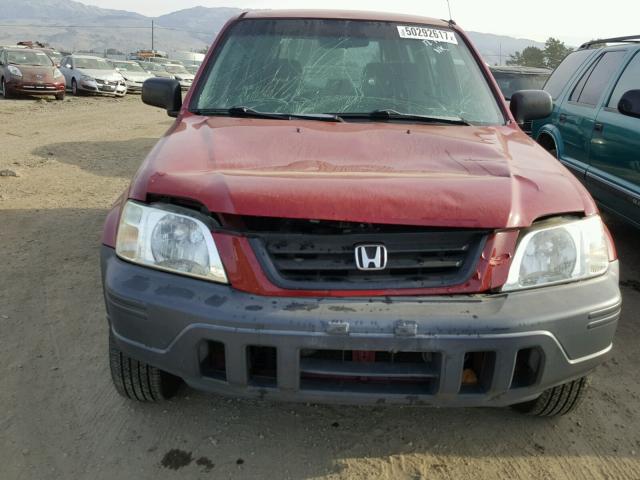 JHLRD1847VC053991 - 1997 HONDA CR-V LX RED photo 9