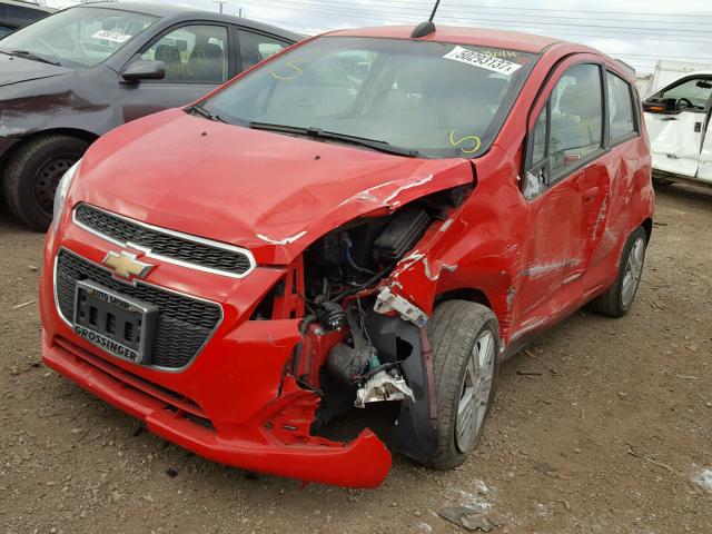 KL8CD6S91FC758087 - 2015 CHEVROLET SPARK 1LT RED photo 2