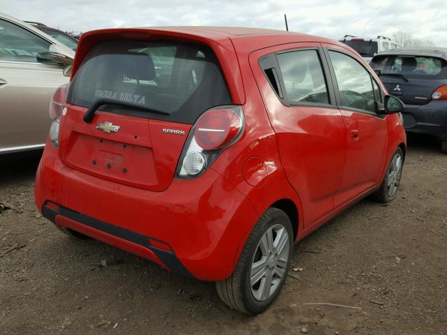 KL8CD6S91FC758087 - 2015 CHEVROLET SPARK 1LT RED photo 4