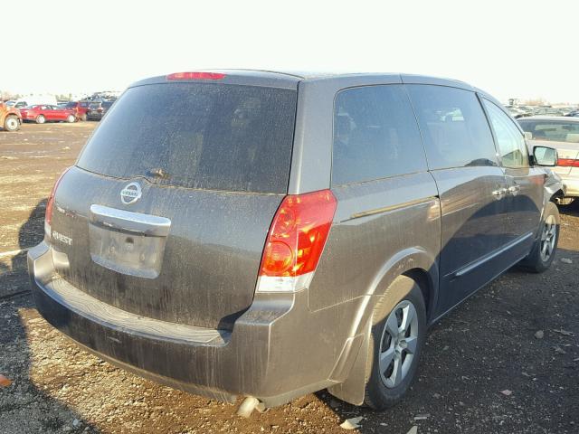 5N1BV28U77N135689 - 2007 NISSAN QUEST S GRAY photo 4