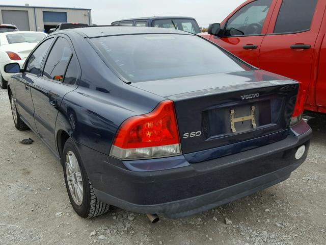 YV1RS61T842398589 - 2004 VOLVO S60 BLUE photo 3