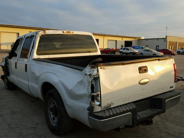 1FT7W2A64BEC28892 - 2011 FORD F250 SUPER WHITE photo 3