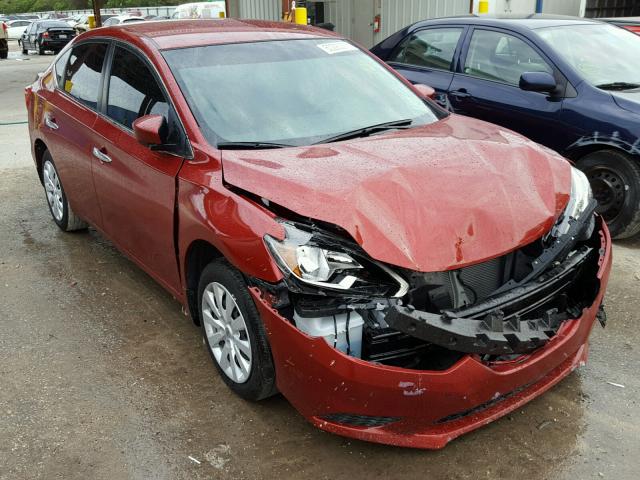 3N1AB7AP7GL676612 - 2016 NISSAN SENTRA S RED photo 1