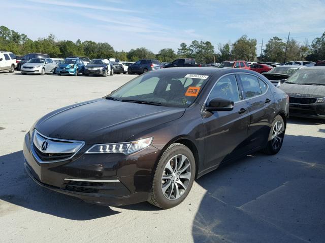 19UUB1F5XFA014481 - 2015 ACURA TLX TECH BROWN photo 2