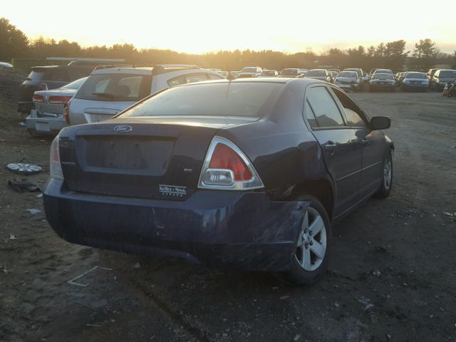 3FAHP07Z27R259446 - 2007 FORD FUSION SE BLUE photo 4