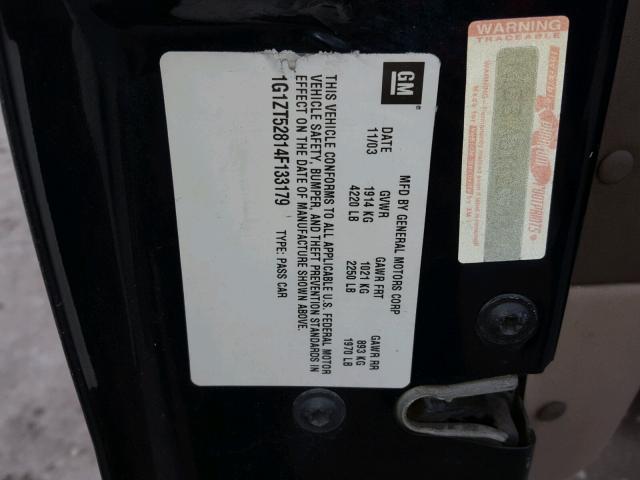 1G1ZT52814F133179 - 2004 CHEVROLET MALIBU LS 蓝色 照片 10