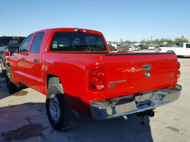 1D7HE58N16S501631 - 2006 DODGE DAKOTA QUA RED photo 3