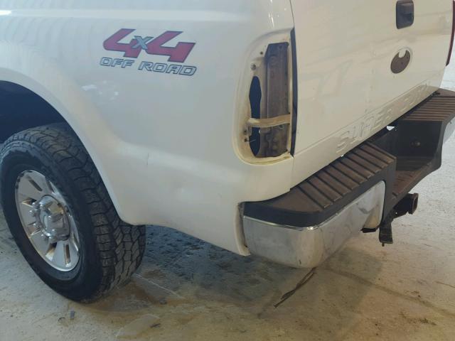 1FTSW21R38ED40984 - 2008 FORD F250 SUPER WHITE photo 9