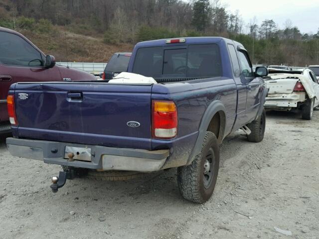 1FTZR15XXWPA16618 - 1998 FORD RANGER SUP PURPLE photo 4