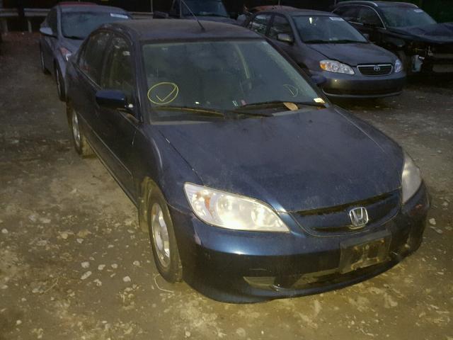 JHMES96675S002175 - 2005 HONDA CIVIC HYBR BLUE photo 1