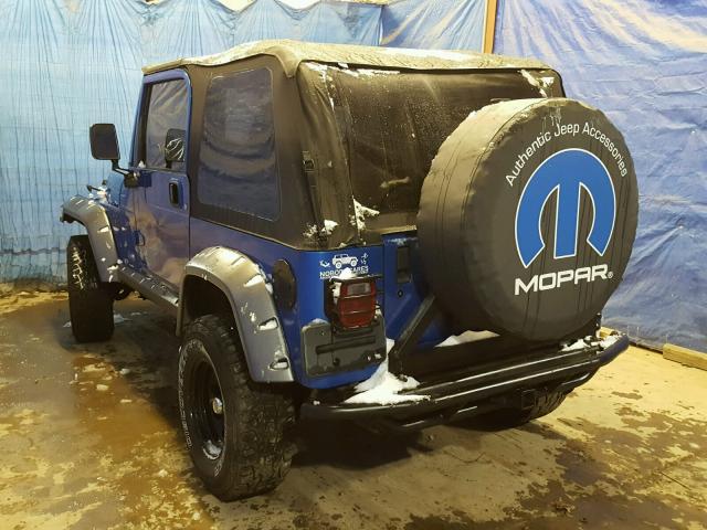 1J4FY19S5XP418000 - 1999 JEEP WRANGLER / BLUE photo 3