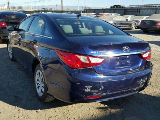 5NPEB4AC6CH420322 - 2012 HYUNDAI SONATA GLS BLUE photo 3