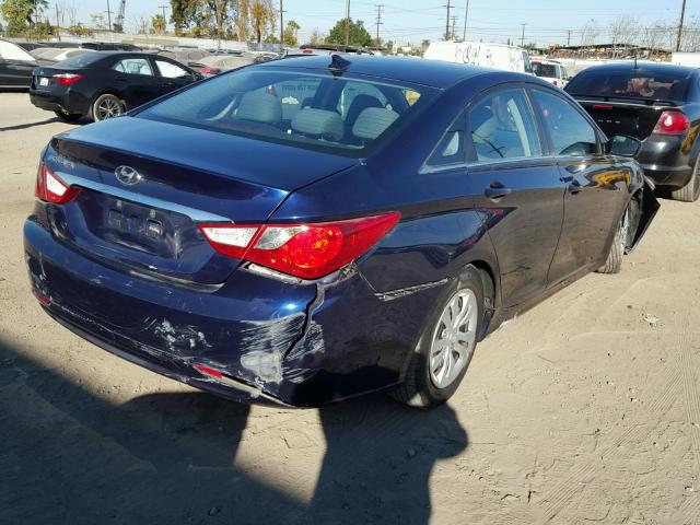 5NPEB4AC6CH420322 - 2012 HYUNDAI SONATA GLS BLUE photo 4