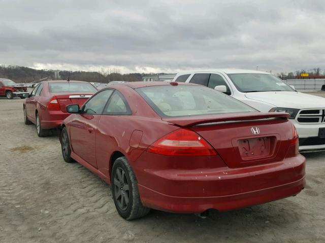 1HGCM81634A007061 - 2004 HONDA ACCORD EX BURGUNDY photo 3