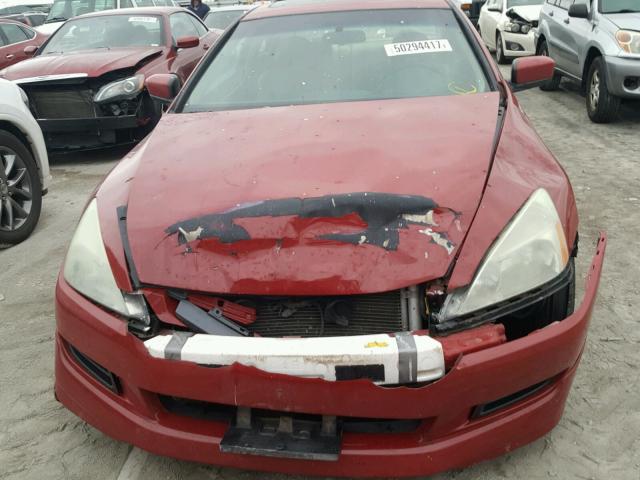 1HGCM81634A007061 - 2004 HONDA ACCORD EX BURGUNDY photo 7