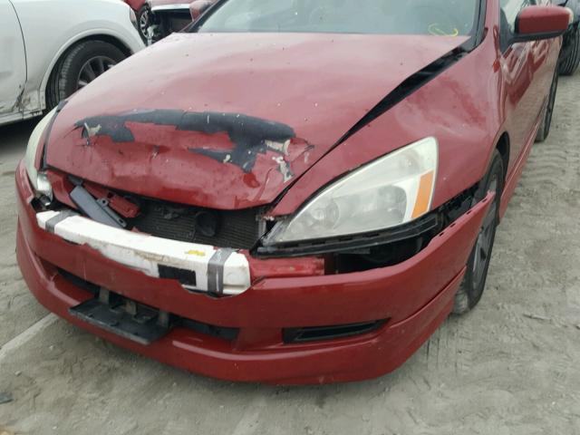 1HGCM81634A007061 - 2004 HONDA ACCORD EX BURGUNDY photo 9