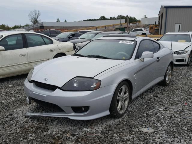 KMHHN65F86U215756 - 2006 HYUNDAI TIBURON GT SILVER photo 2