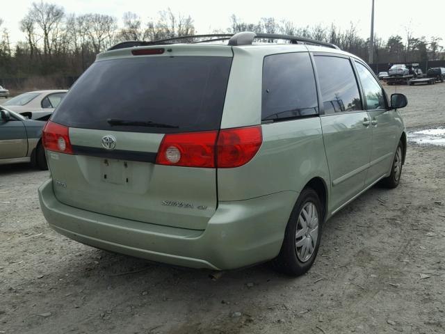 5TDZK23C77S041784 - 2007 TOYOTA SIENNA CE GREEN photo 4