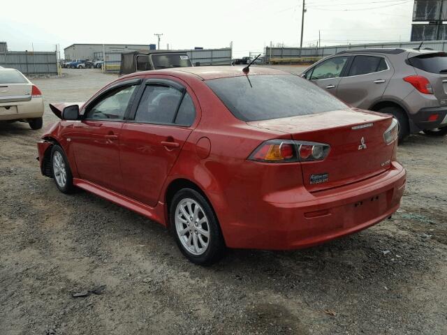 JA32U2FU8AU017110 - 2010 MITSUBISHI LANCER ES/ RED photo 3