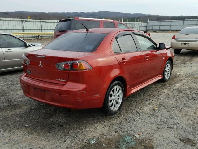 JA32U2FU8AU017110 - 2010 MITSUBISHI LANCER ES/ RED photo 4