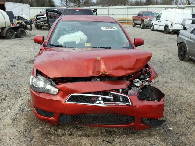 JA32U2FU8AU017110 - 2010 MITSUBISHI LANCER ES/ RED photo 9