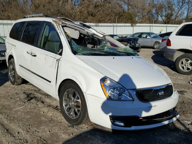 KNDMH4C76E6547255 - 2014 KIA SEDONA EX WHITE photo 1