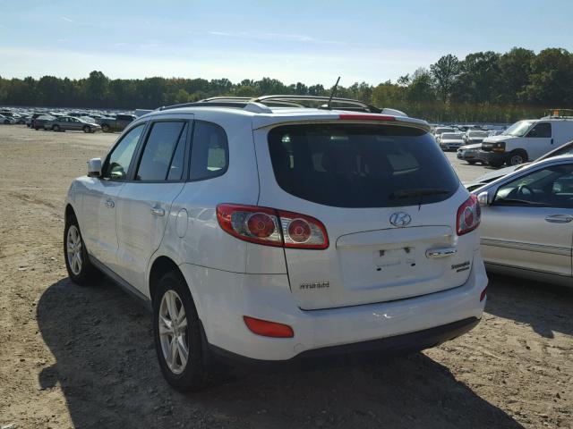 5XYZKDAG3BG069511 - 2011 HYUNDAI SANTA FE L WHITE photo 3