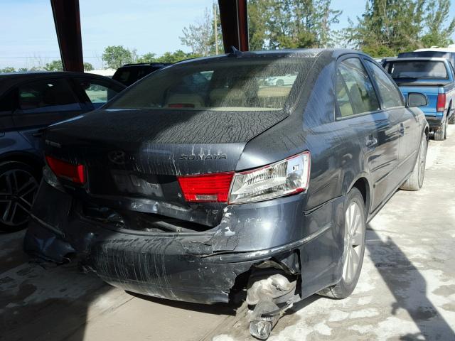 5NPEU46F89H479961 - 2009 HYUNDAI SONATA SE BLUE photo 4