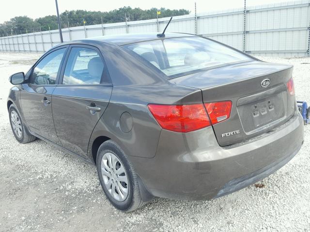 KNAFU4A21A5214695 - 2010 KIA FORTE EX GREEN photo 3