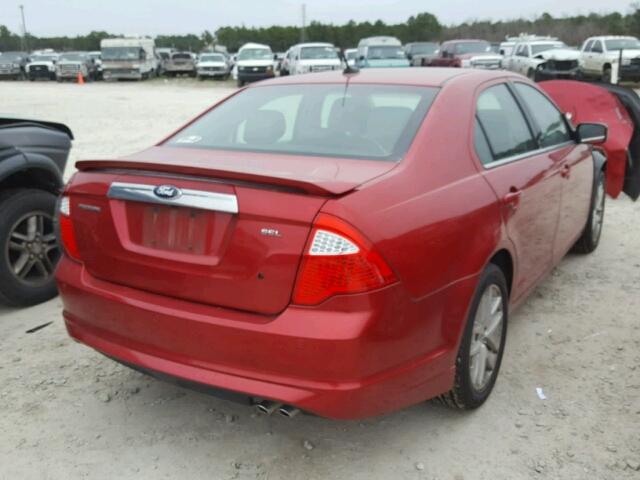 3FAHP0JA5BR291805 - 2011 FORD FUSION SEL RED photo 4